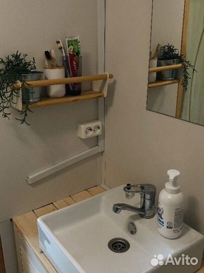 Полка настенная икеа неребю береза