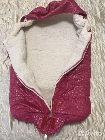 Зимний конверт в коляску для девочки