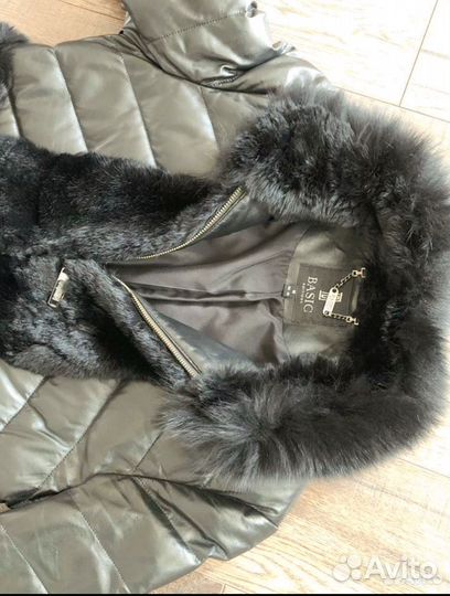 Кожанная куртка утепленная 42-44