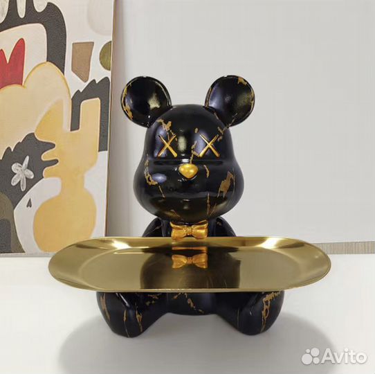 Подставка/копилка для часов, ключей мишка 