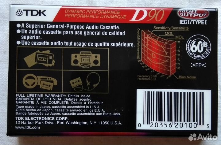 Аудиокассеты TDK D90