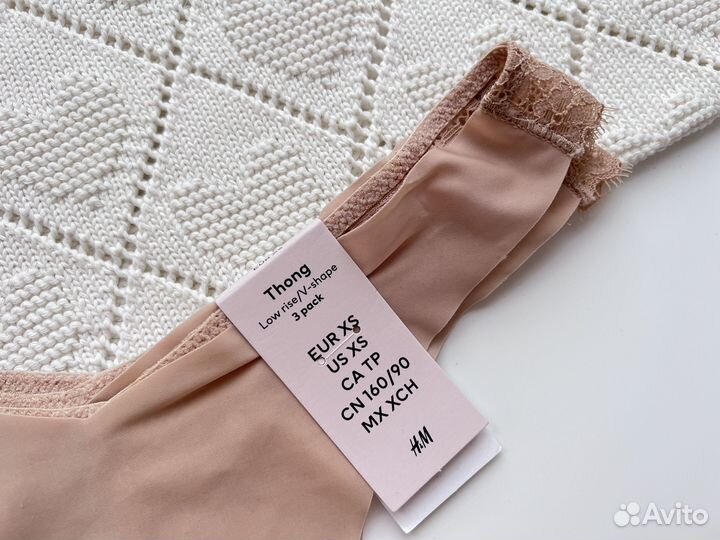 Трусы стринги из микрофибры h&m XS, M