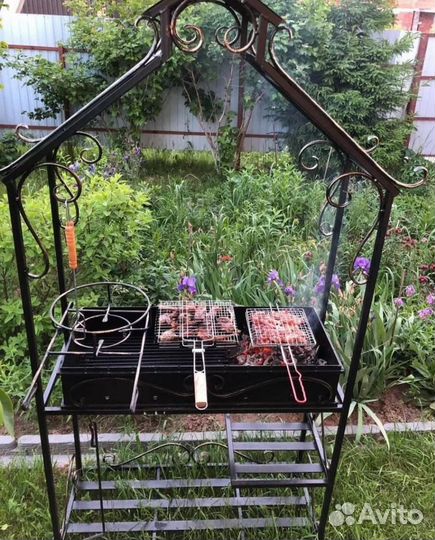 Мангал с крышей