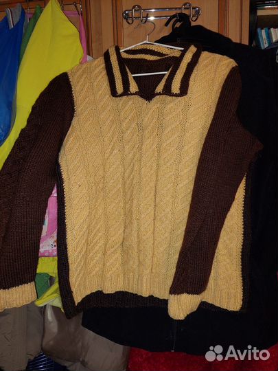 Кофта теплая ручная вязка