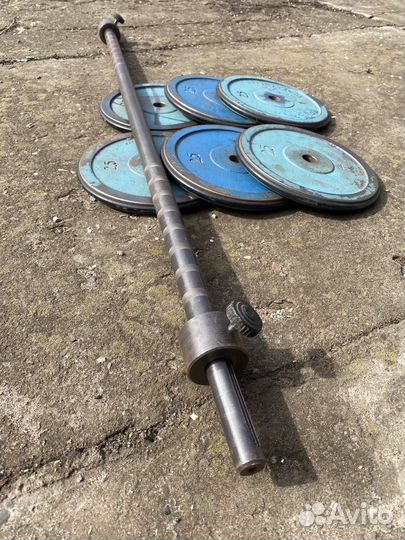 Штанга с блинами СССР