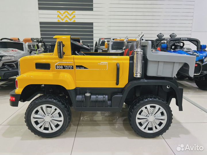 Детский электромобиль truck желтый