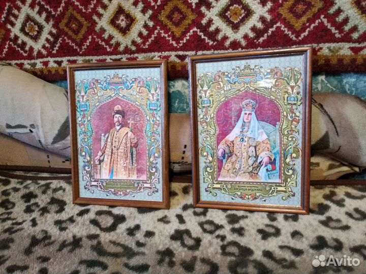 Портреты Николая II и Александры Федоровны