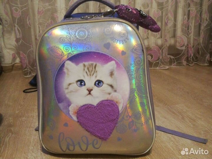 Рюкзак каркасный школьный для девочки