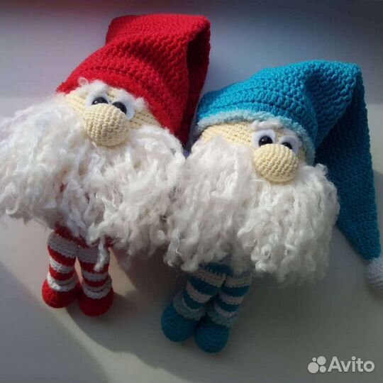 Игрушка Гномы новогодние амигуруми