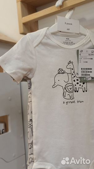 Новые боди h&m 86