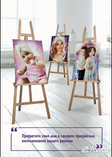 Портрет по фото на холсте