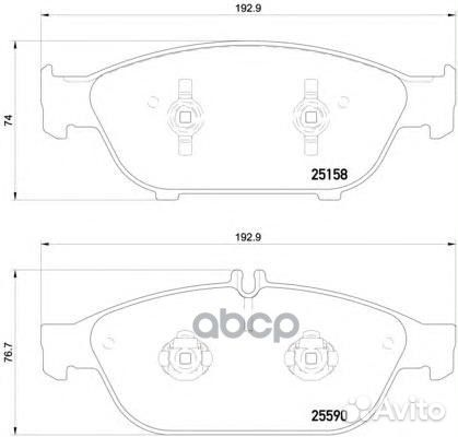 Колодки тормозные (Перед.) P85127 Brembo