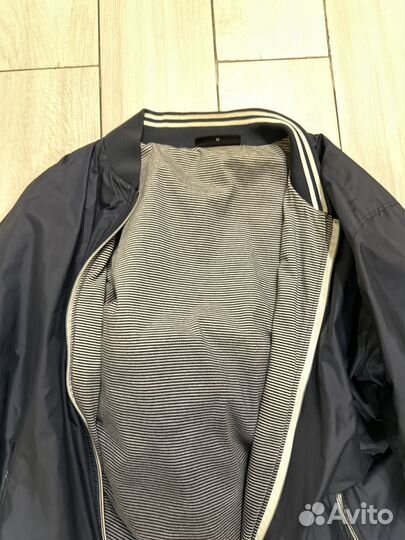 Бомбер синий m