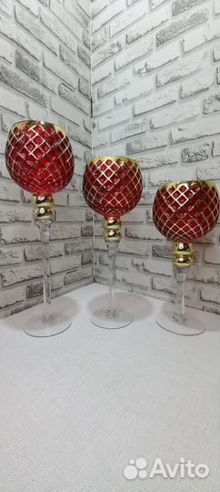 Бокалы-подсвечники, ассорти