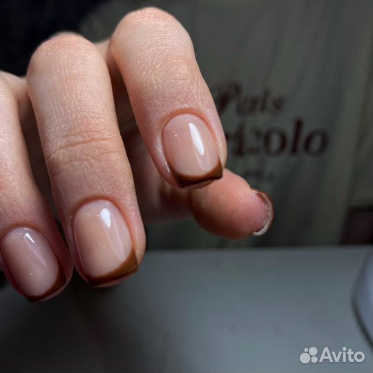 Маникюр гель лак наращивание