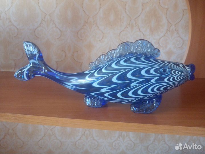 Статуэтка рыбка из стекла СССР