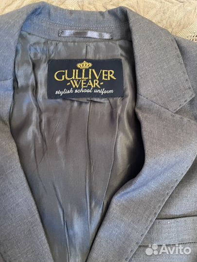 Пиджак школьная форма guliver серый 164