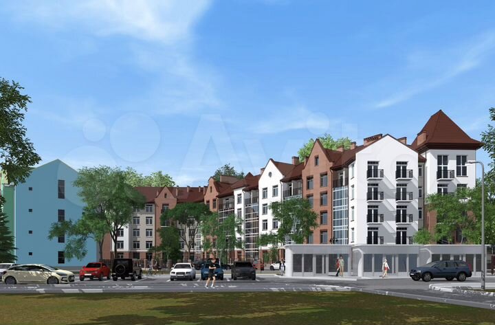 2-к. апартаменты, 66,8 м², 2/5 эт.