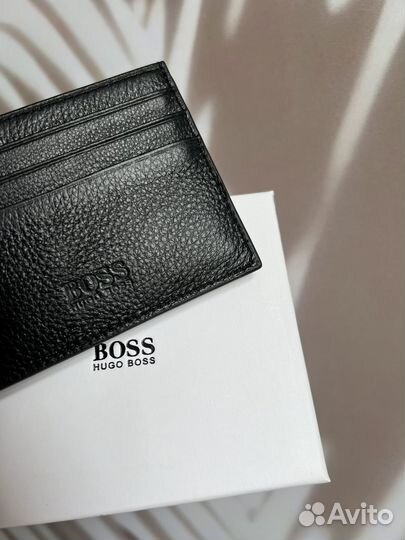 Картхолдер hugo boss натуральная кожа