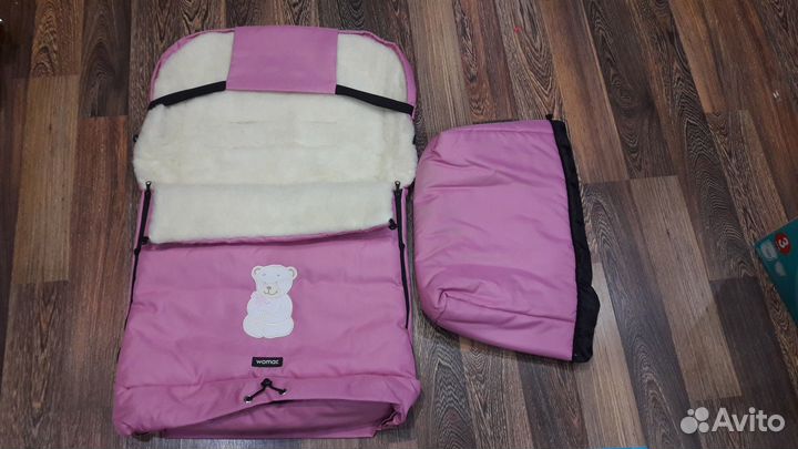 Зимний конверт в коляску на овчине до 3 лет