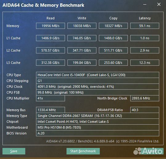 Оперативная память Patriot DDR4 16GB 2666 CL16