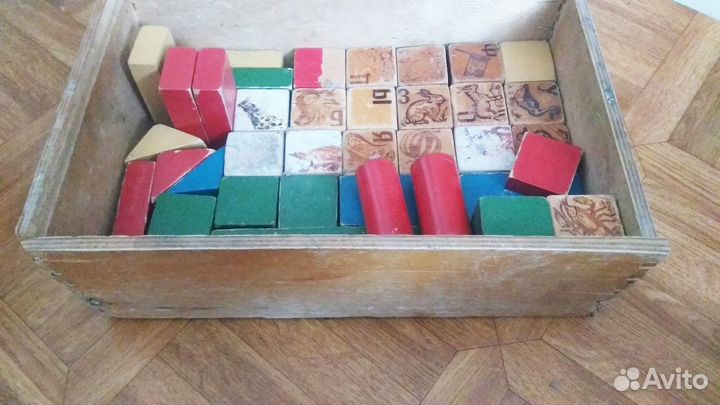 Кубики детские деревянные СССР