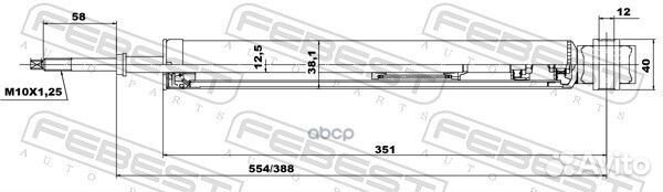 Амортизатор зад прав/лев 02656534R Febest