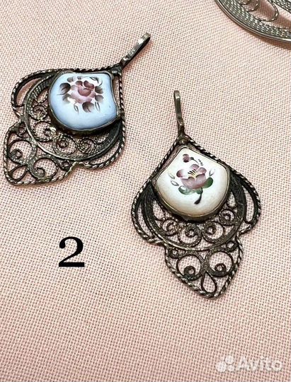 Новые кулоны финифть