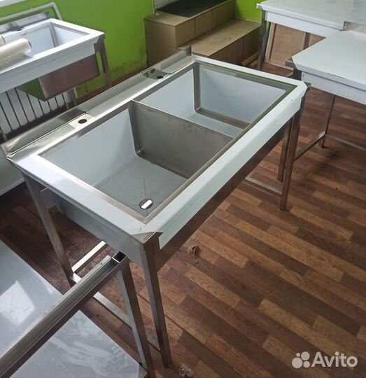 Ванна моечная двухсекционная из нержавейки