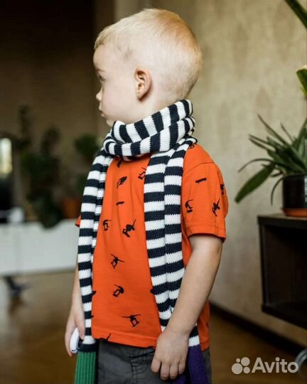 Детский шарф полосатый
