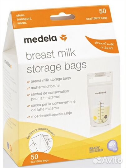 Пакеты для хранения грудного молока Medela