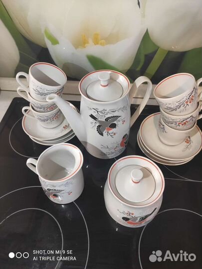 Кофейный сервиз Снегири