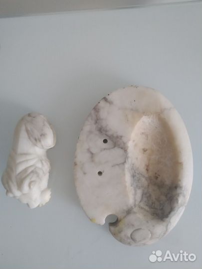 Подсвечник-пепельница антикварная (мрамор)