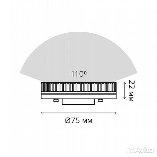 Лампа Gauss Elementary Таблетка GX53, 6 Вт, 440лм