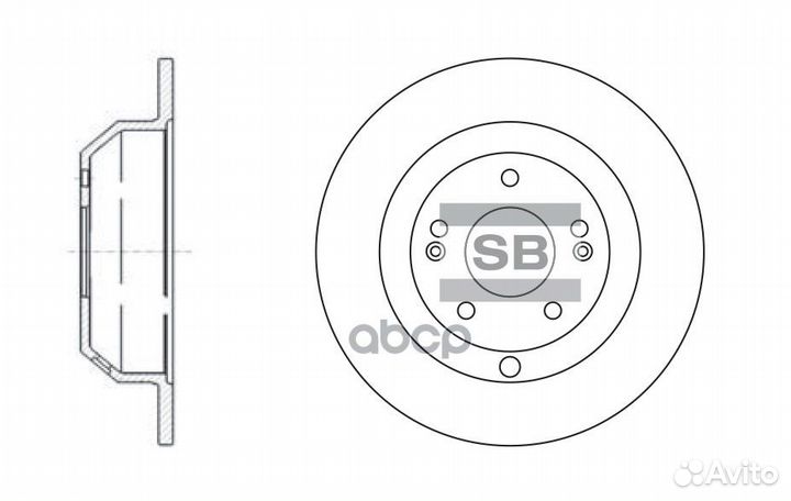 Диск тормозной задний sorento 09- SD1072 Sangsi
