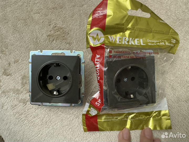 Розетка werkel серо - коричневый розетки