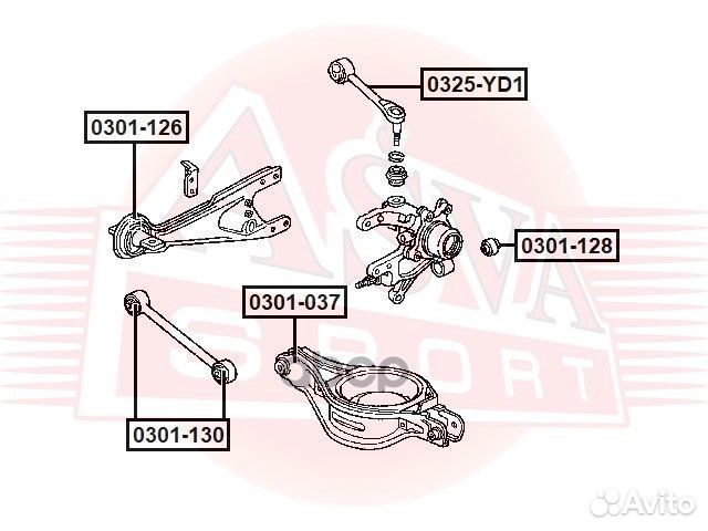 Тяга задней подвески 0325-YD1 asva