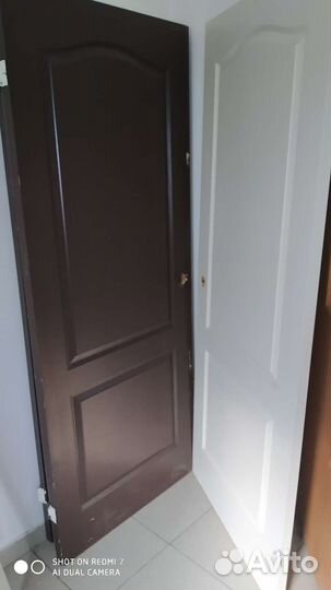 Двери из новостройки 60*200/80*200 белые с короб