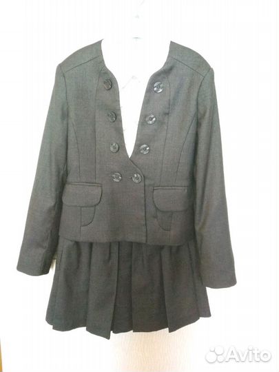 Тройка школьная форма для девочки серая р-р 32