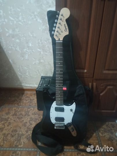 Гитара fender squier bullet mustang черный