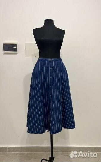 Джинсовая юбка миди Benetton