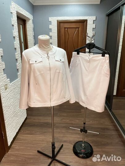 Костюм женский джинсовый большой размер 60