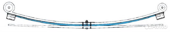 LEX RS-6784.2 Рессора 3-x лист. задн. 2 лист