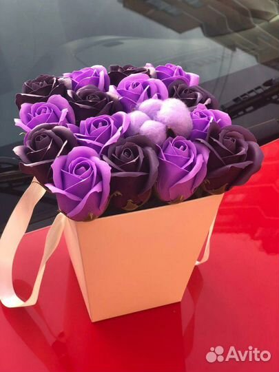 Букеты из мыльных роз в наличии и под заказ