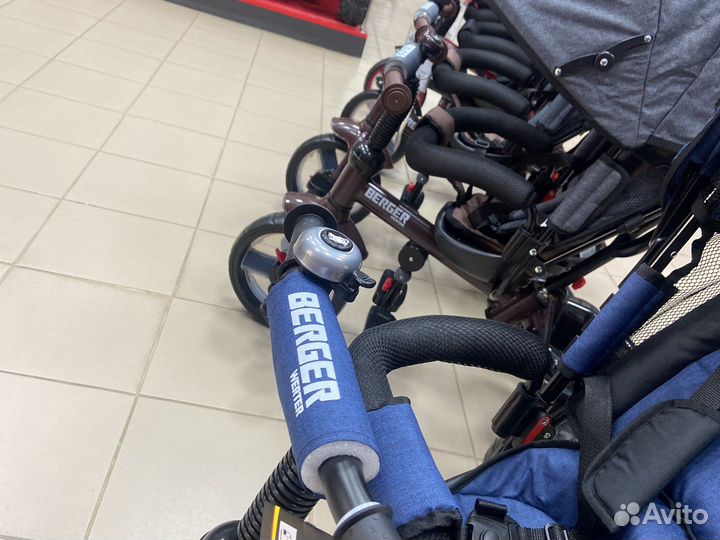 Велосипед с ручкой werter berger Premium синий