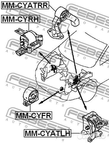 Подушка двигателя левая (гидравлическая) cvt