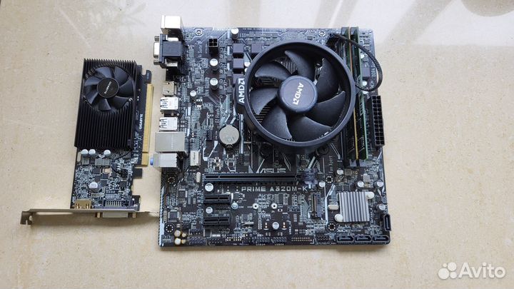 AMD Ryzen 5 2400G + мат.плата + память +видеокарта