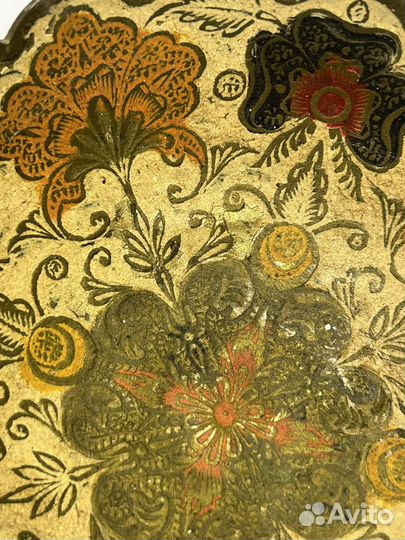 Винтажная конфетница латунь, дефект