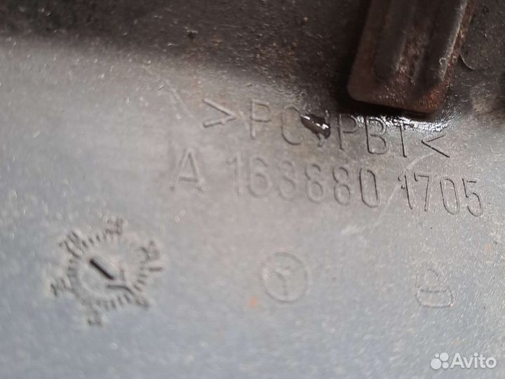 Заглушка заднего бампера мерседес мл w163 левая