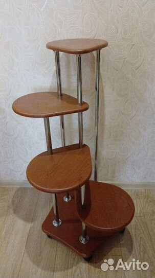 Подставка для цветов напольная деревянная